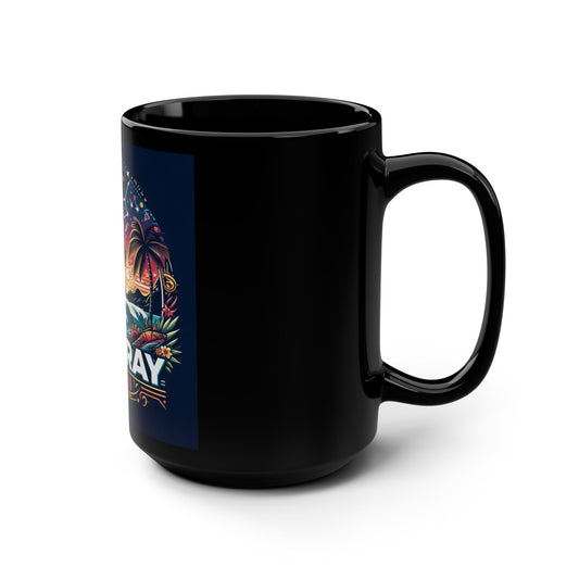 15oz Black Mug — Da Tray Hawaii