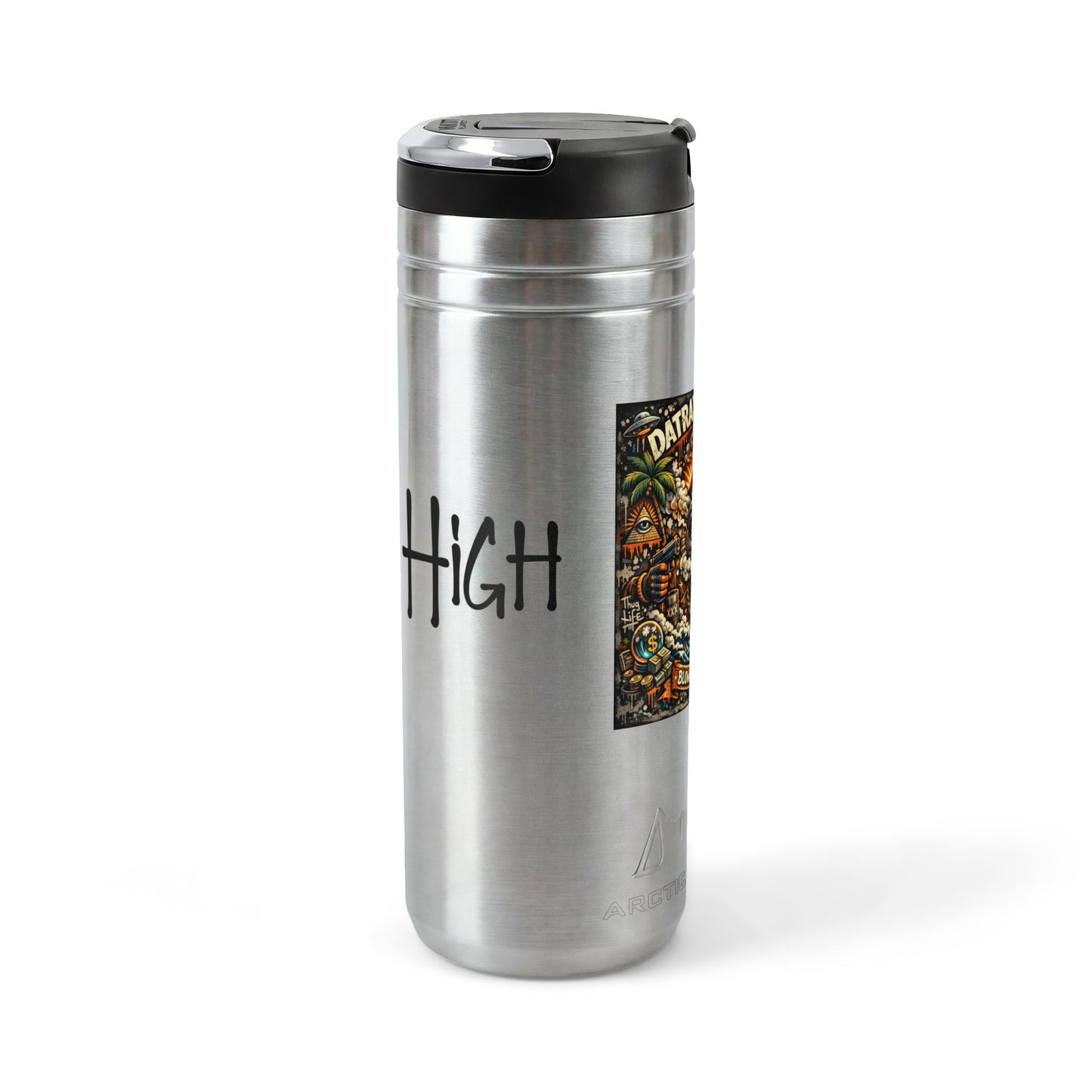24oz Titan Thermal Tumbler — Datray Hawaii 'Blowin Cloudz 2.0' Graphic Travel Mug