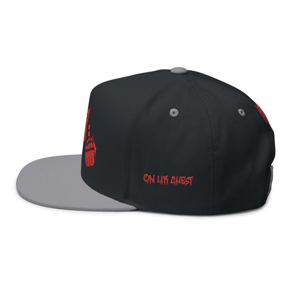 Embroidered Decepticon Flat Bill Cap — Retro Robot Logo Snapback