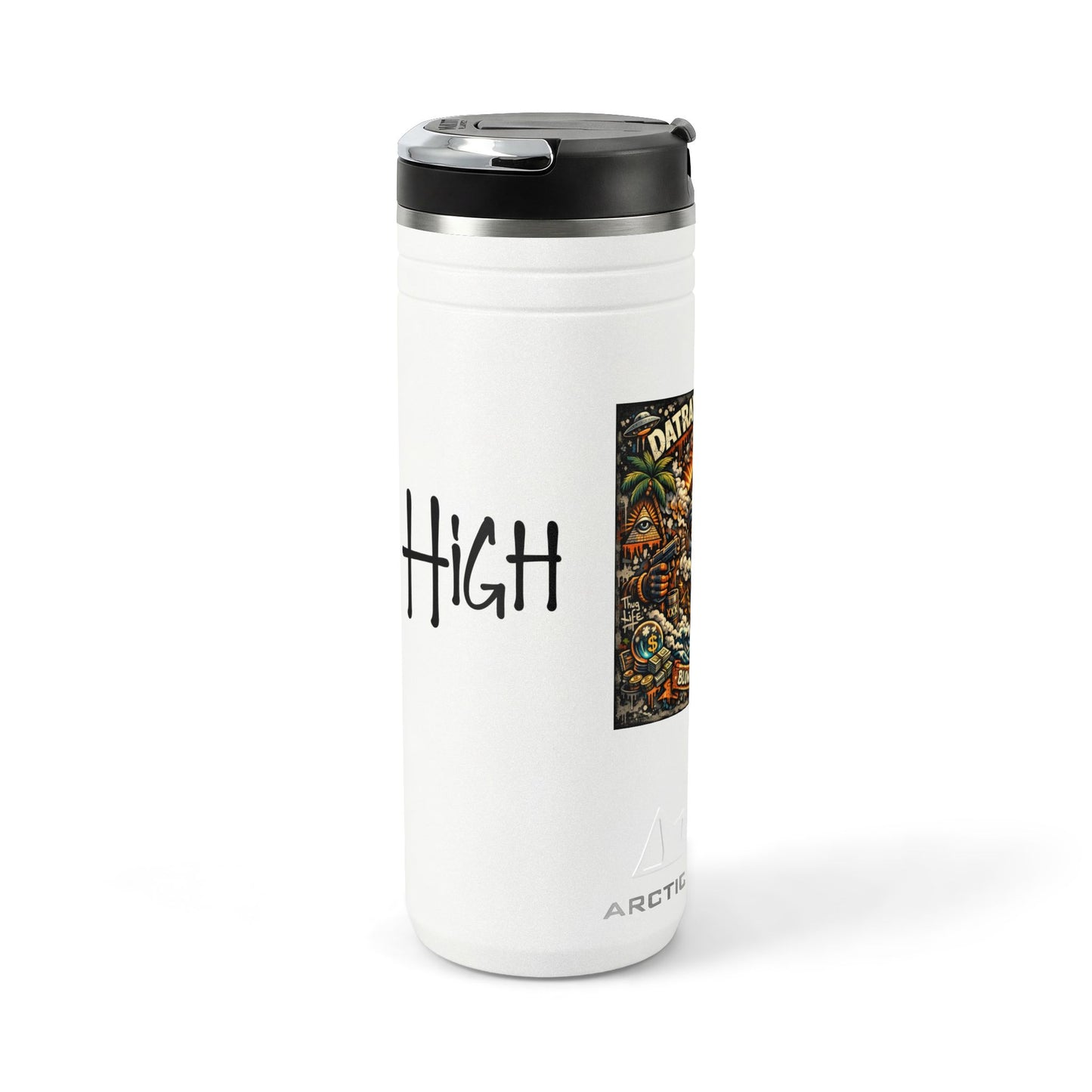 24oz Titan Thermal Tumbler — Datray Hawaii 'Blowin Cloudz 2.0' Graphic Travel Mug