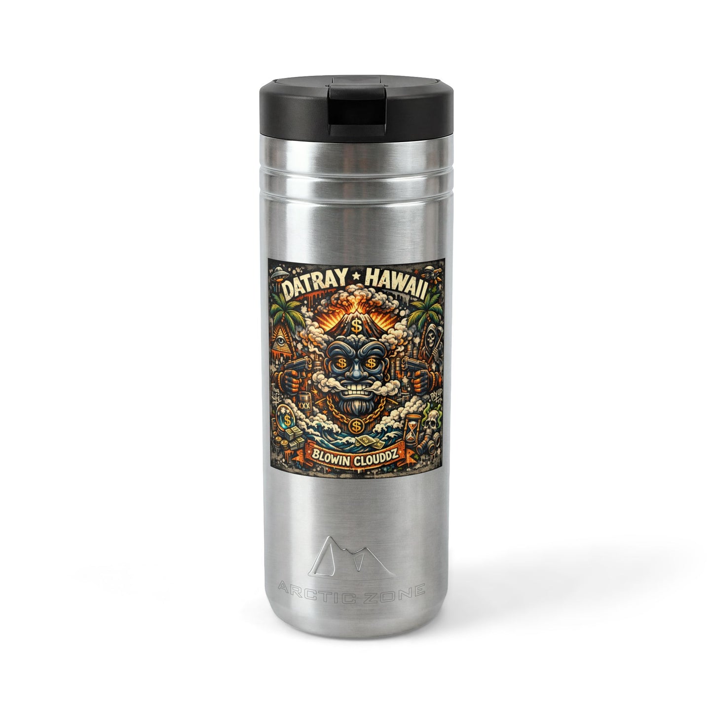 24oz Titan Thermal Tumbler — Datray Hawaii 'Blowin Cloudz 2.0' Graphic Travel Mug