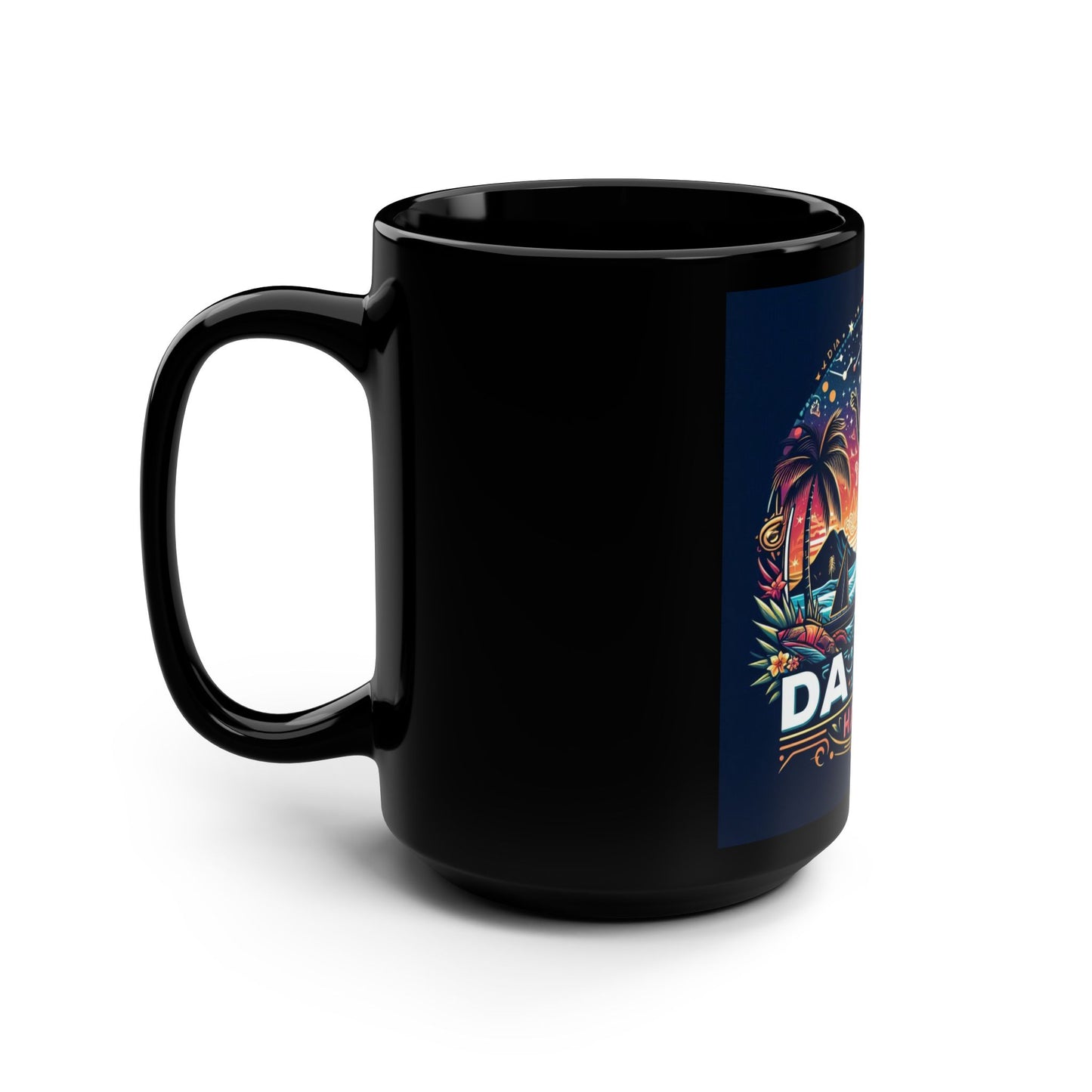15oz Black Mug — Da Tray Hawaii