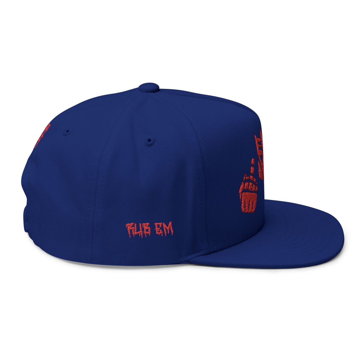 Embroidered Decepticon Flat Bill Cap — Retro Robot Logo Snapback