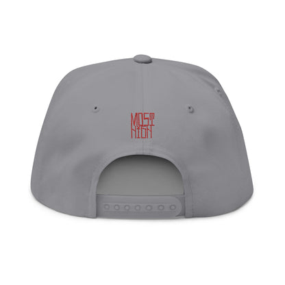 Embroidered Decepticon Flat Bill Cap — Retro Robot Logo Snapback