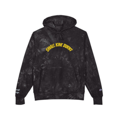 Tie-Dye Embroidered Hoodie - 'Small Kine Burnt' Champion Style