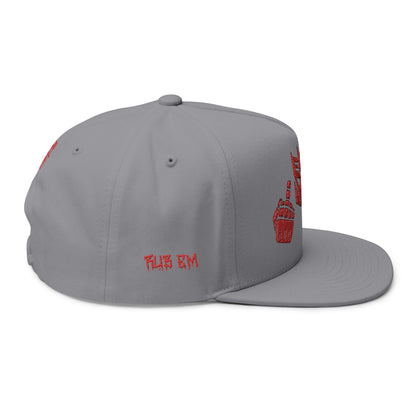 Embroidered Decepticon Flat Bill Cap — Retro Robot Logo Snapback