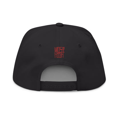 Embroidered Decepticon Flat Bill Cap — Retro Robot Logo Snapback