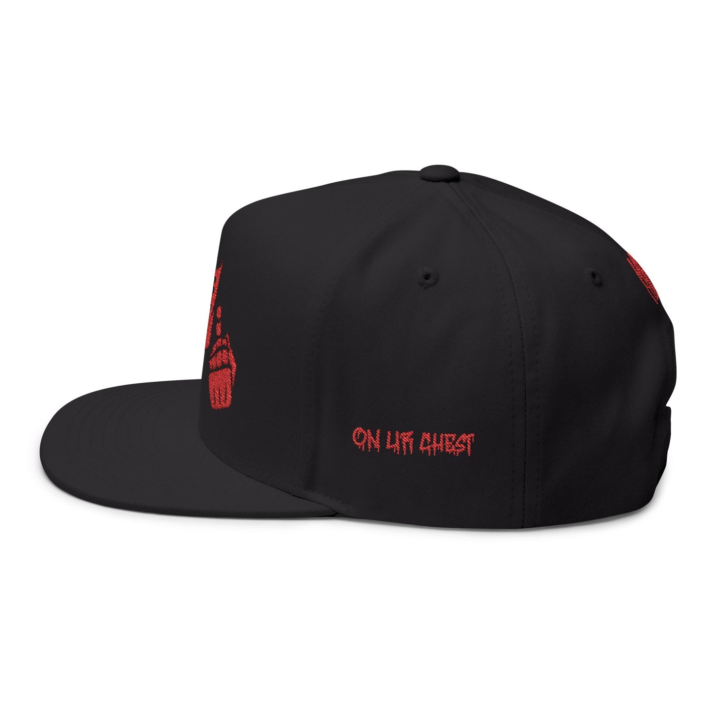Embroidered Decepticon Flat Bill Cap — Retro Robot Logo Snapback