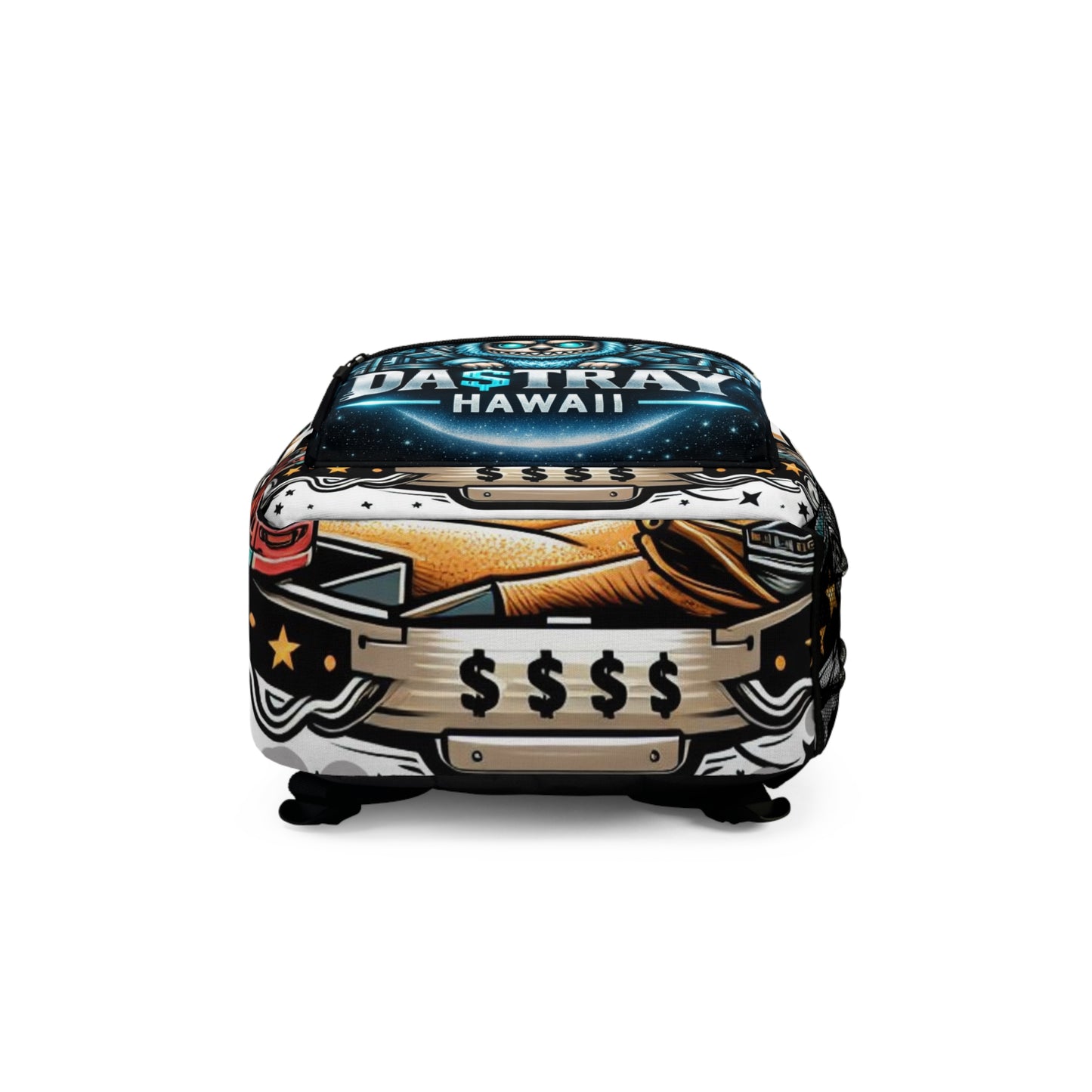 Datray Hawaiian Graphic Backpack — 'Most High' Street Art Mountain Design