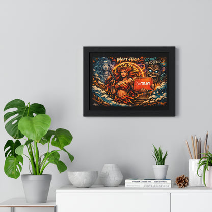 Framed Poster — 'Most High' Surfer Goddess Artwork | Bold Nautical Wall Art