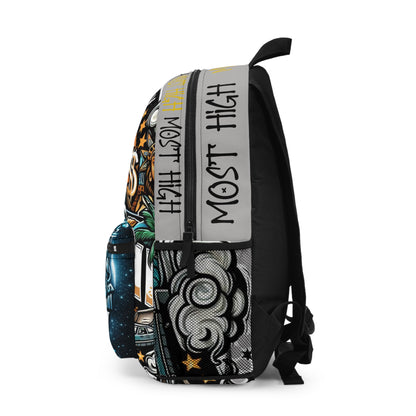 Datray Hawaiian Graphic Backpack — 'Most High' Street Art Mountain Design
