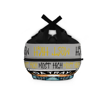 Datray Hawaiian Graphic Backpack — 'Most High' Street Art Mountain Design