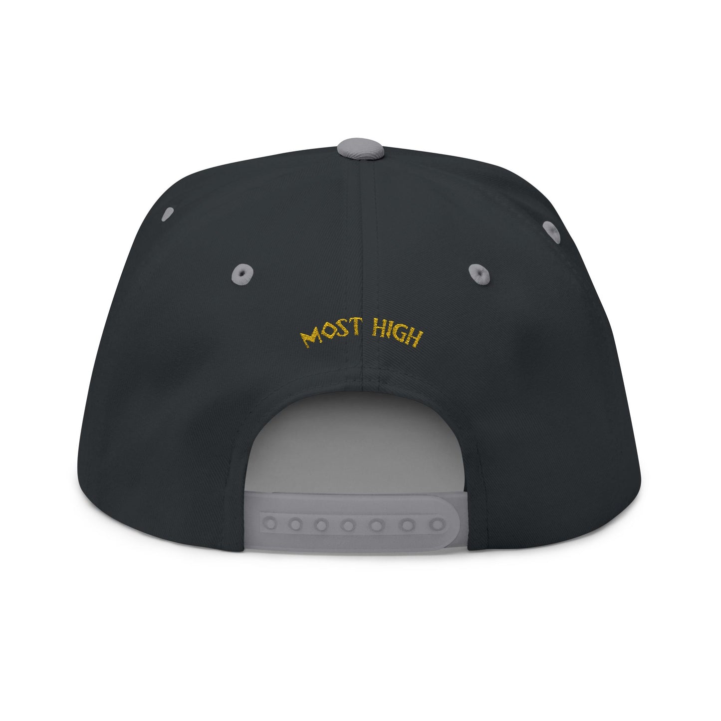 Flat Bill Cap — 'Cashout Dummeh' Embroidered Tiki Snapback