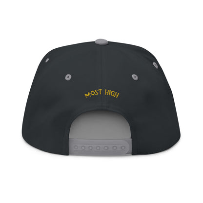 Flat Bill Cap — 'Cashout Dummeh' Embroidered Tiki Snapback
