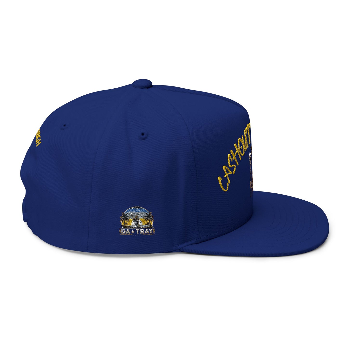 Flat Bill Cap — 'Cashout Dummeh' Embroidered Tiki Snapback
