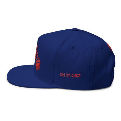 Embroidered Decepticon Flat Bill Cap — Retro Robot Logo Snapback