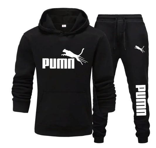 Men’s Pullover Hoodie Jogging Set – Autumn Winter Casual