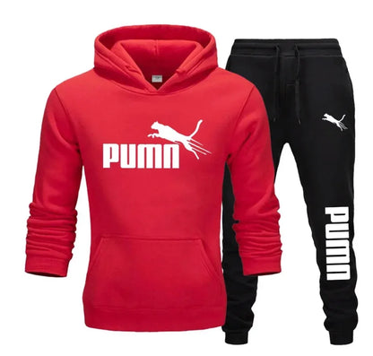 2 Color Men’s Pullover Hoodie Jogging Set – Autumn Winter Casual