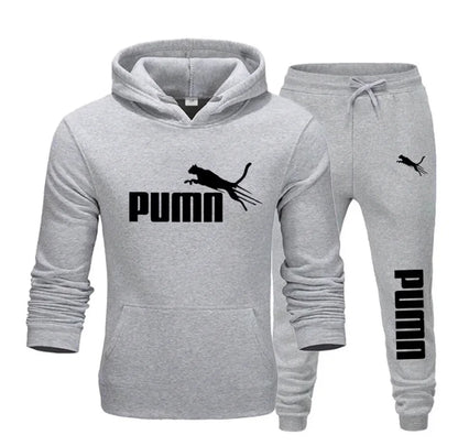Men’s Pullover Hoodie Jogging Set – Autumn Winter Casual