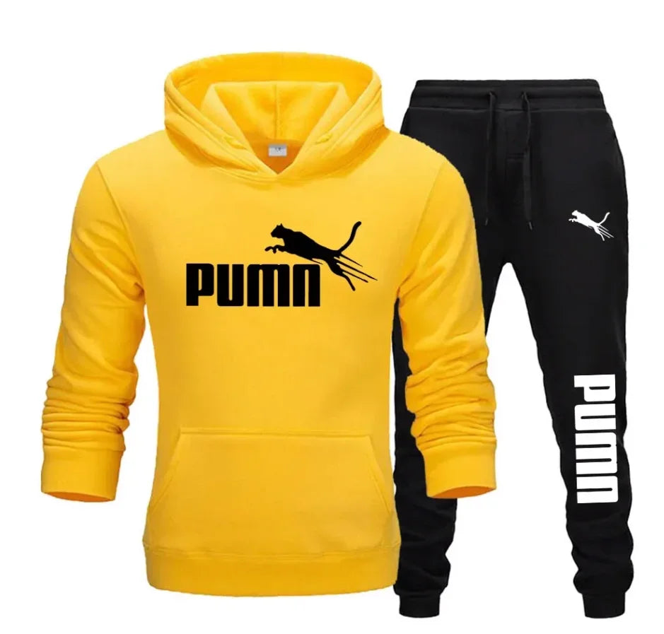 6 Color Men’s Pullover Hoodie Jogging Set – Autumn Winter Casual