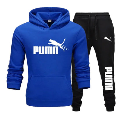 Men’s Pullover Hoodie Jogging Set – Autumn Winter Casual